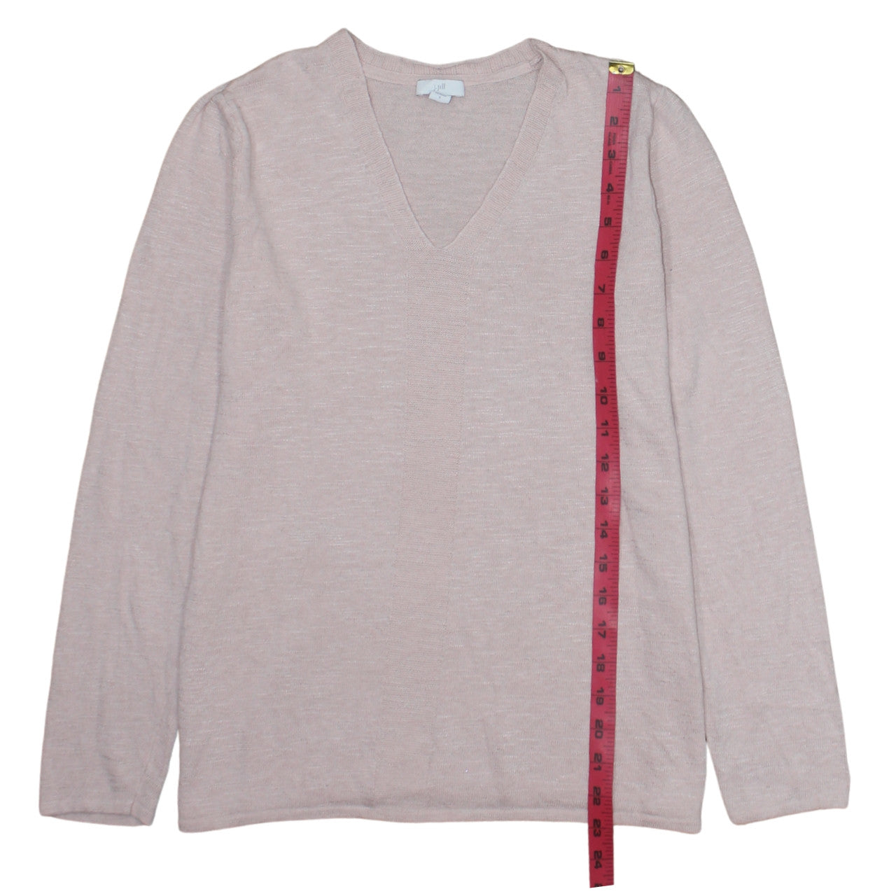 J. Jill Women's Beige V-Neck Lightweight Knit Jumper Size S