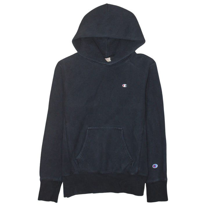 Champion Womens Navy XS Pullover Hoodie Reverse Weave Cotton Blend