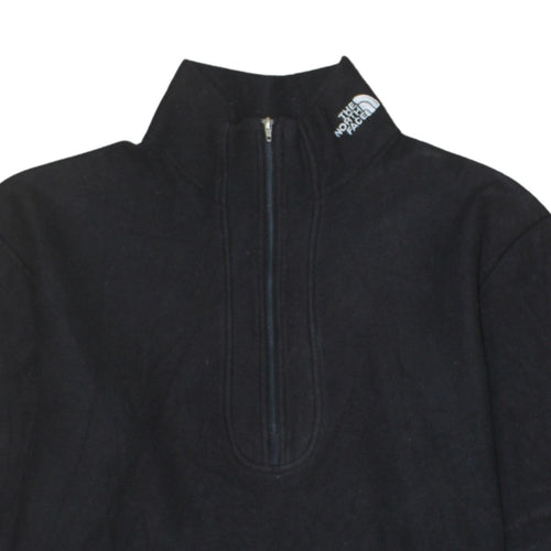 The North Face Mens Black Fleece 1/4 Zip Pullover Sweatshirt L