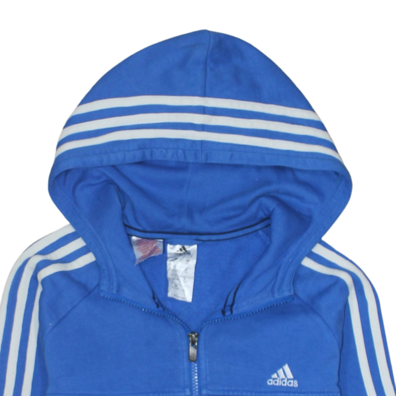 Adidas Boys Blue Full Zip Hoodie 13-14 Years Classic Sportswear
