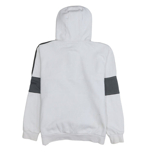 Adidas Mens White Grey 1/2 Zip Hoodie M Sports Regular Fit