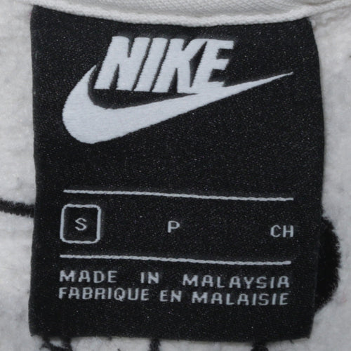 Nike Men’s White Pullover Sweatshirt S Logo Crew Neck Fleece