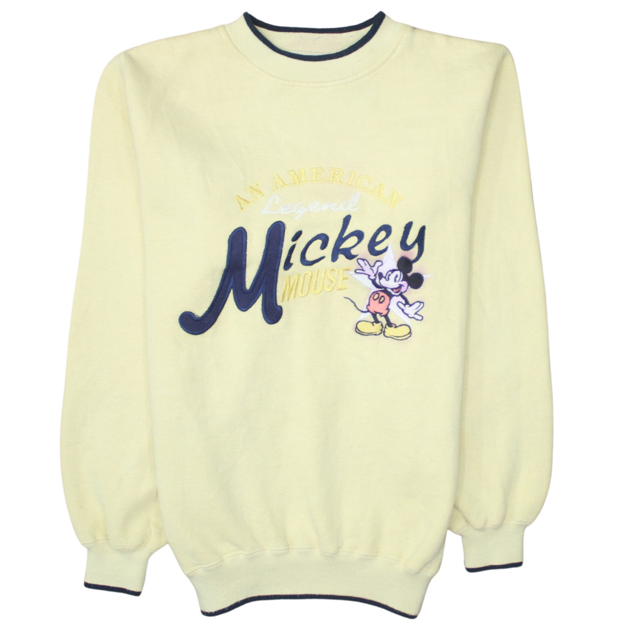 Disney Mickey & Co Women Yellow Pullover Sweatshirt M