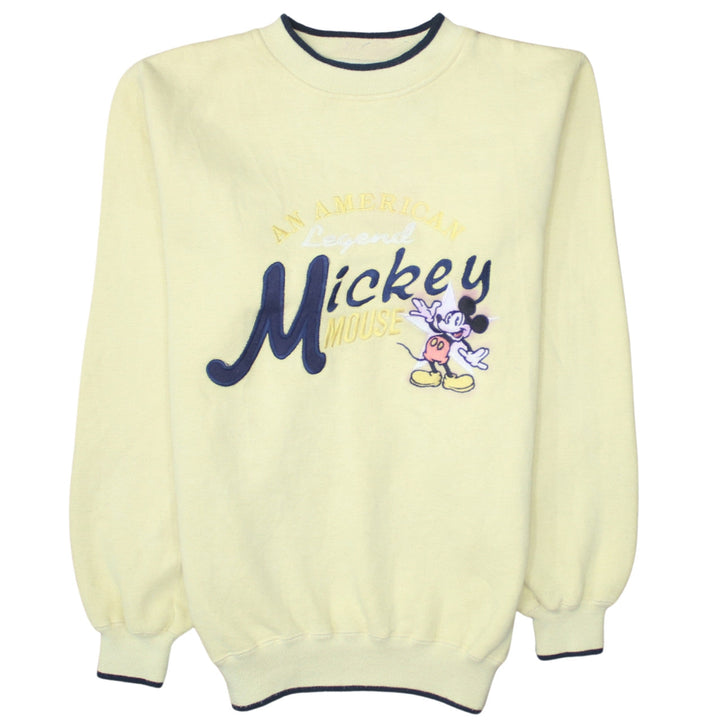 Disney Mickey & Co Women Yellow Pullover Sweatshirt M