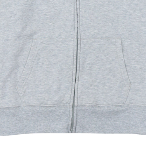 GAP Women’s Grey Full Zip Hoodie L Cotton Blend Logo Casual
