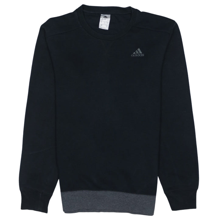 Adidas Men's Black Pullover Sweatshirt Size S Crew Neck Regular Fit