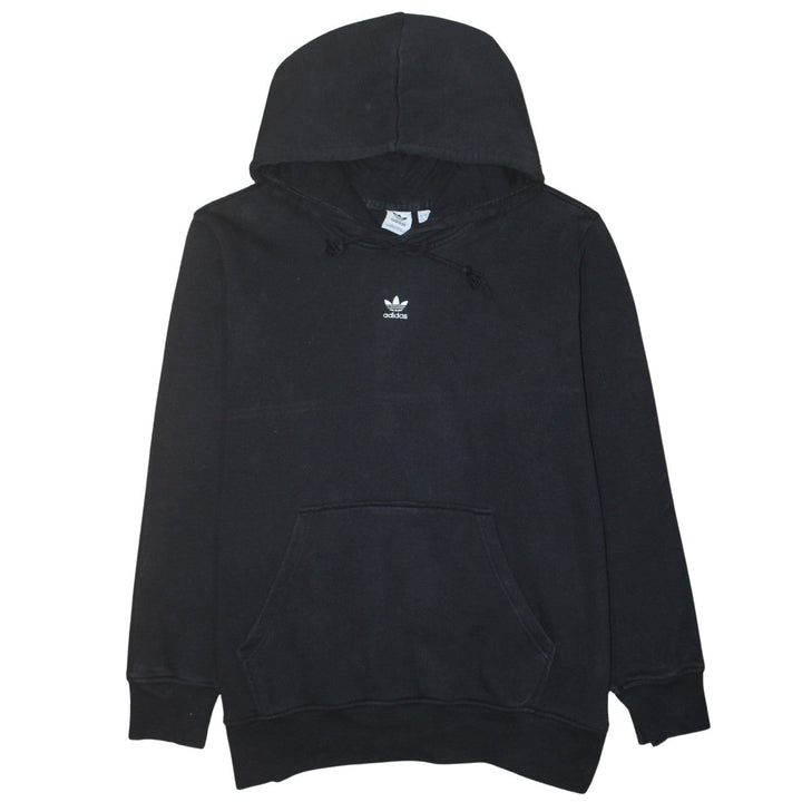 Adidas Women Black 2XL Pullover Hoodie Sweatshirt Cotton Blend