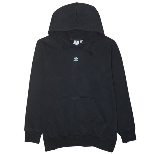 Adidas Women Black 2XL Pullover Hoodie Sweatshirt Cotton Blend