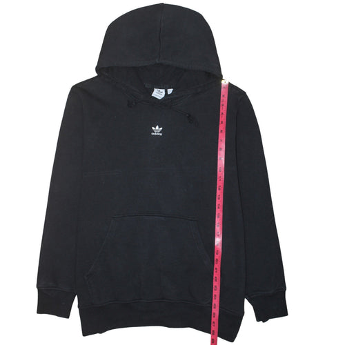 Adidas Women Black 2XL Pullover Hoodie Sweatshirt Cotton Blend
