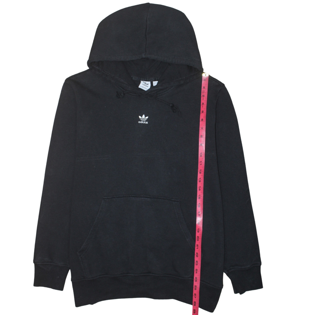 Adidas Women Black 2XL Pullover Hoodie Sweatshirt Cotton Blend