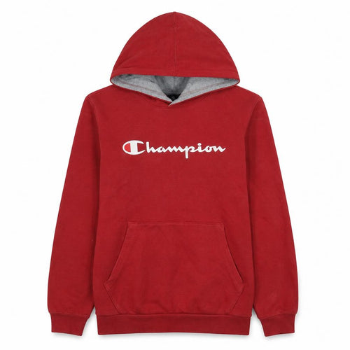 Champion Boys Red Pullover Hoodie 13-14 Years Logo Fleece Sweatshirt