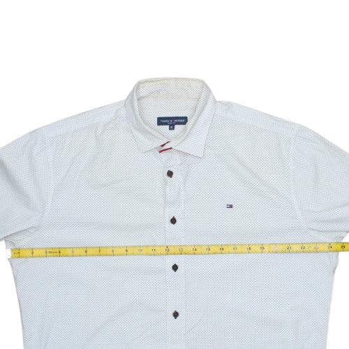 Tommy Hilfiger Mens White Slim Fit Long Sleeve Button-Up Shirt XL