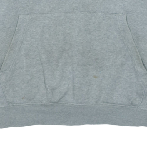 Nike Men's Grey Pullover Hoodie M Regular Fit Fleece Sweatshirt