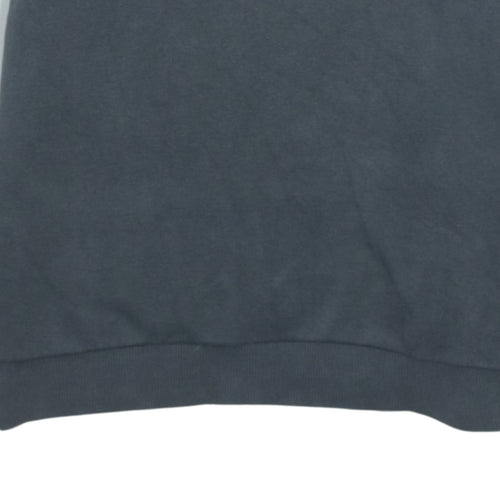 Adidas Boys Grey Colourblock Pullover Hoodie - Size 164 (13-14 Years)