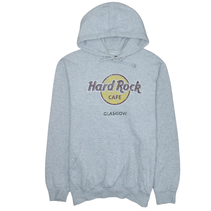 Hard Rock Cafe Glasgow Men's Grey Pullover Hoodie Size L