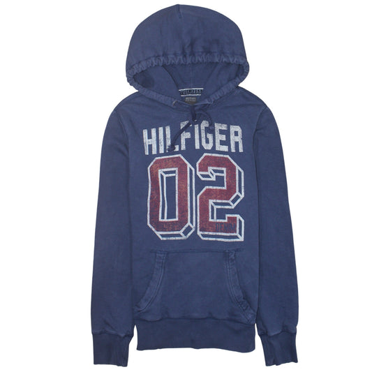 Tommy Hilfiger Men's Blue Pullover Hoodie Small Graphic Print