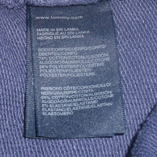 Tommy Hilfiger Men's Blue Pullover Hoodie Small Graphic Print