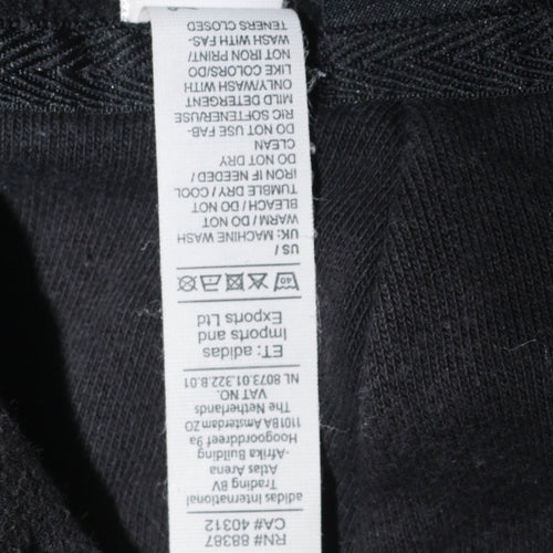 adidas Men's Black Pullover Hoodie Small Logo Athletic Sweatshirt