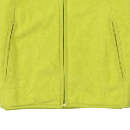 Columbia Womens Yellow Fleece Full Zip Hooded Jacket Size 12