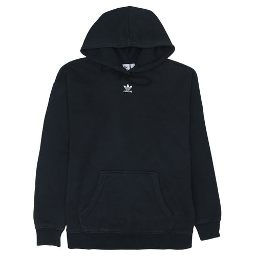 Adidas Womens Black Pullover Hoodie UK 6 Cotton Blend Casual