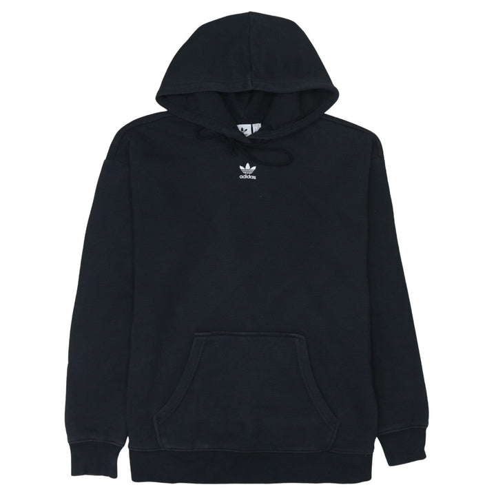 Adidas Womens Black Pullover Hoodie UK 6 Cotton Blend Casual