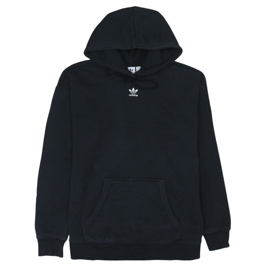 Adidas Womens Black Pullover Hoodie UK 6 Cotton Blend Casual