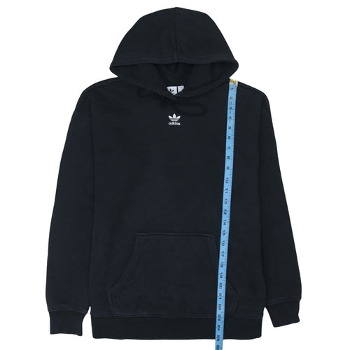 Adidas Womens Black Pullover Hoodie UK 6 Cotton Blend Casual