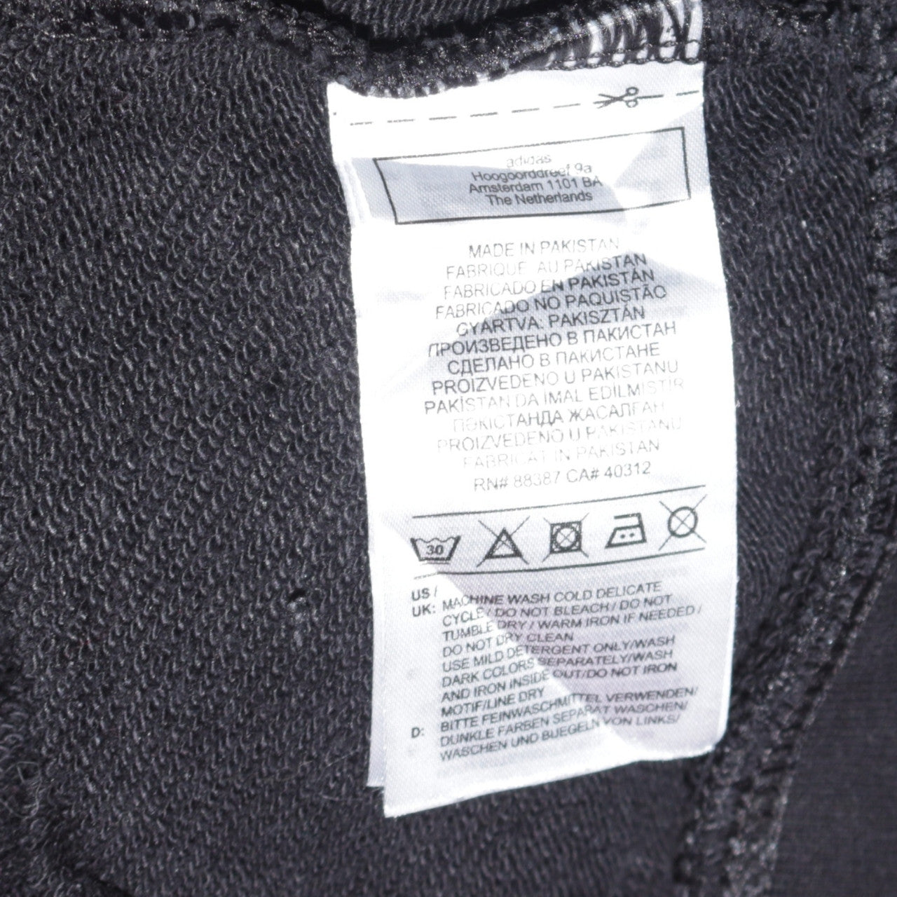 Adidas Womens Black Pullover Hoodie UK 6 Cotton Blend Casual