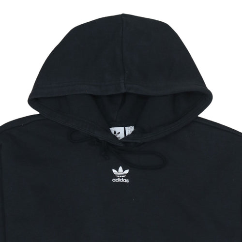 Adidas Womens Black Pullover Hoodie UK 6 Cotton Blend Casual