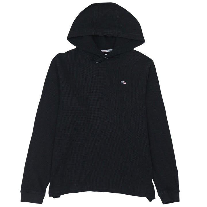 Tommy Jeans Men’s Black Pullover Hoodie Medium Cotton Knit