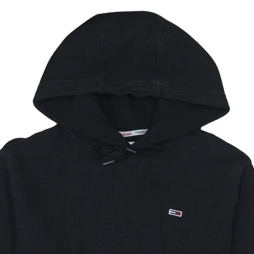 Tommy Jeans Men’s Black Pullover Hoodie Medium Cotton Knit