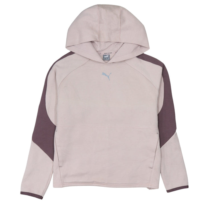 Puma Womens Pale Pink Pullover Hoodie XS Lightweight Athletic