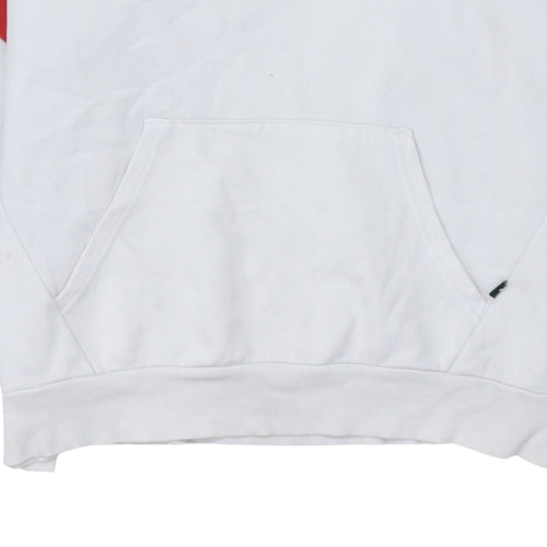 Puma Men's White Pullover Hoodie XL Sports Fleece Logo Sweatshirt