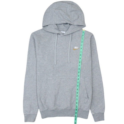 Nike Men's Grey Pullover Hoodie Size S Regular Fit Fleece Sweatshirt