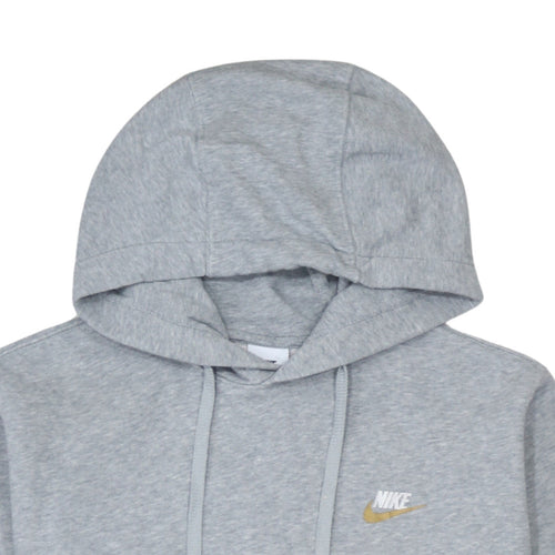 Nike Men's Grey Pullover Hoodie Size S Regular Fit Fleece Sweatshirt