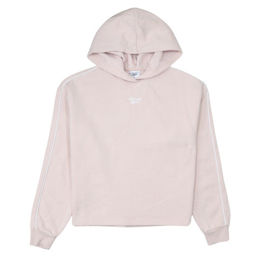 Reebok Womens Light Pink Pullover Hoodie Small Relaxed Fit Sweatshirt