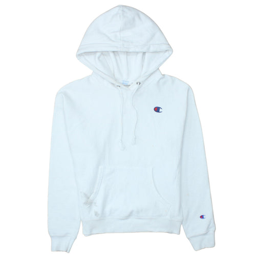 Champion Men's White Medium Reverse Weave Pullover Hoodie
