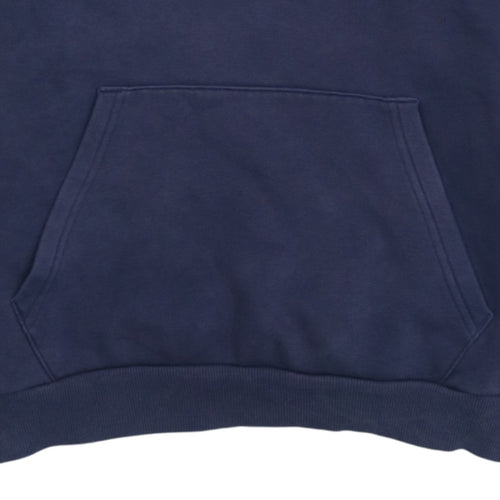 Puma Men Blue Pullover Hoodie Small Fleece Logo Hooded Sweatshirt