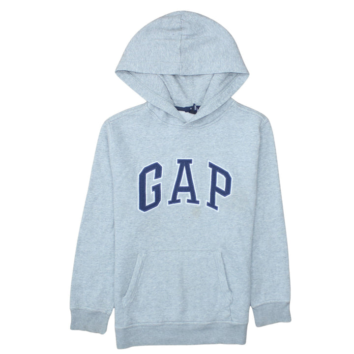 GAP Boys Grey Pullover Hoodie 10-11 Years Fleece Logo Hooded Sweatshirt