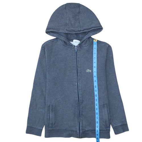 Lacoste Boys Blue Full Zip Hoodie 16 Years Cotton Blend Sportswear