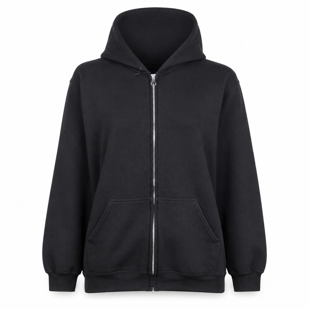 Pretty Little Thing Womens Black Full Zip Hoodie Size L