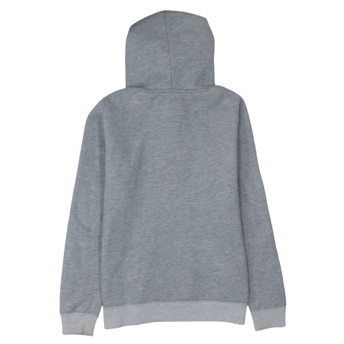 Hollister Women’s Grey Pullover Hoodie L Cotton Blend Logo Sweatshirt