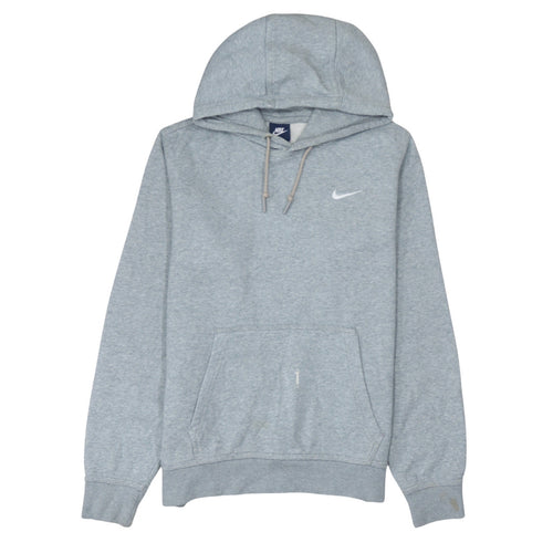 Nike Womens Grey Pullover Hoodie Size M Cotton Blend Sportswear