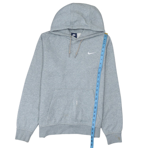 Nike Womens Grey Pullover Hoodie Size M Cotton Blend Sportswear