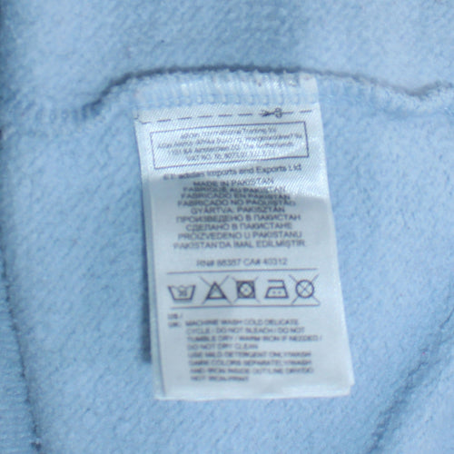 Adidas Men’s Blue Pullover Hoodie Small Logo Fleece Sweatshirt