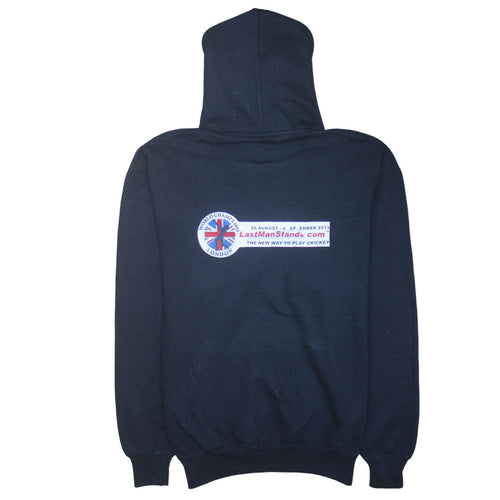 Russell Men's Black Pullover Hoodie L Embroidered Sports Fleece