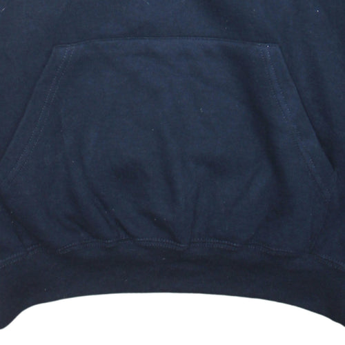 Russell Men's Black Pullover Hoodie L Embroidered Sports Fleece