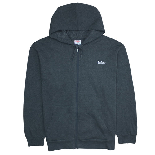 Lee Cooper Men's Grey Full Zip Hoodie XL Regular Fit Fleece