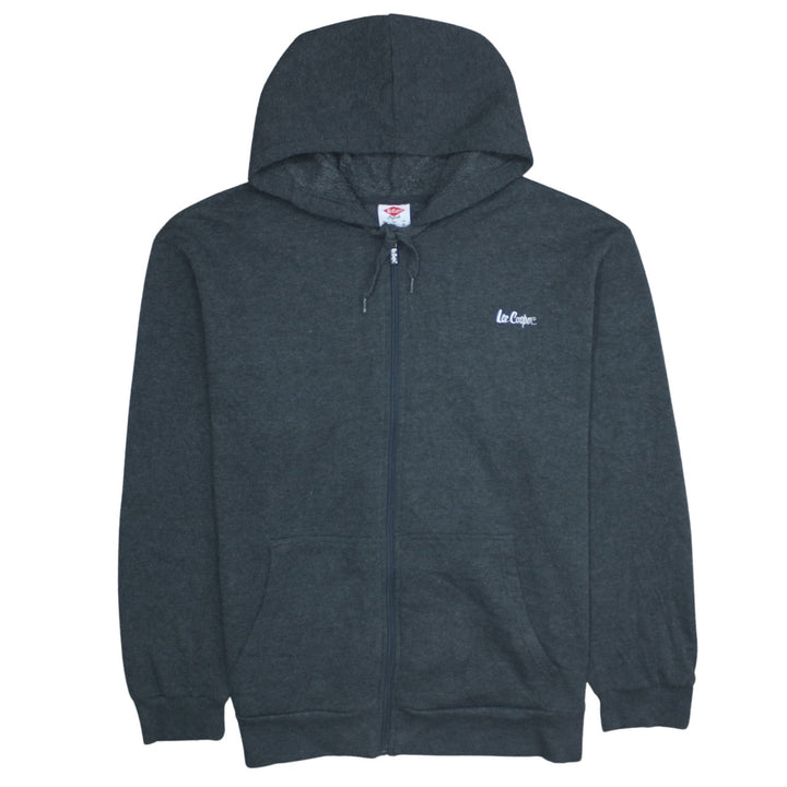 Lee Cooper Men's Grey Full Zip Hoodie XL Regular Fit Fleece