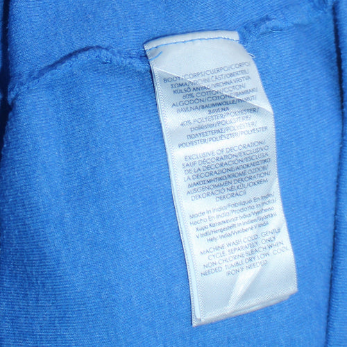 Chaps Men Blue 2XL Collared 1/4 Zip Cotton Blend Sweatshirt
